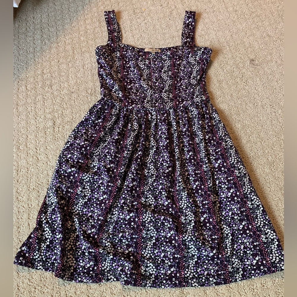 Purple floral dress